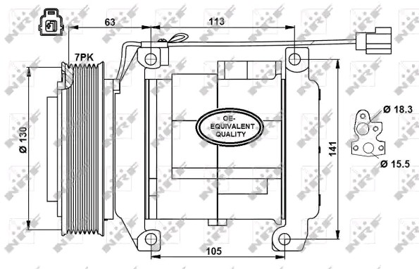 Compressor de aparelho de ar condicionado 32881 NRF