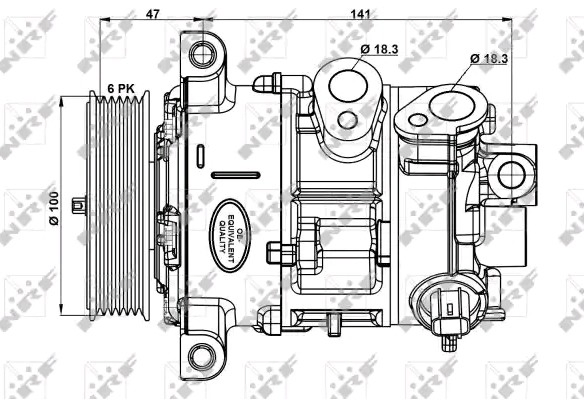  Compressor de aparelho de ar condicionado Jeep Compass SUV (MK49) (2006 - 2016) 