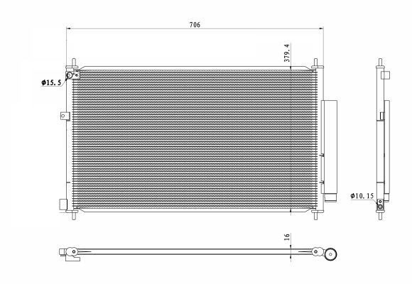 Radiador de aparelho de ar condicionado NRF 350419 preço, a partir de 138,48 USD