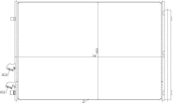  Radiador de aparelho de ar condicionado Volkswagen Crafter сaixa (SY, SX, SYB, SYC, SYD, SYM) (2016 - 2026) 