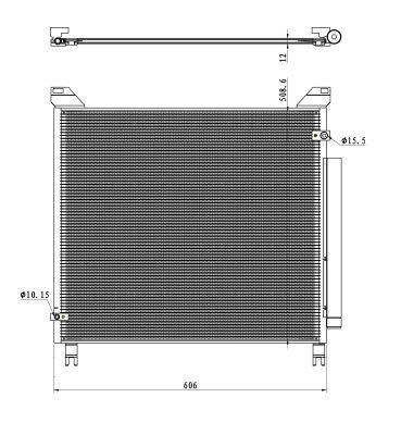 Radiador de aparelho de ar condicionado Toyota Hilux  GUN12, GUN13