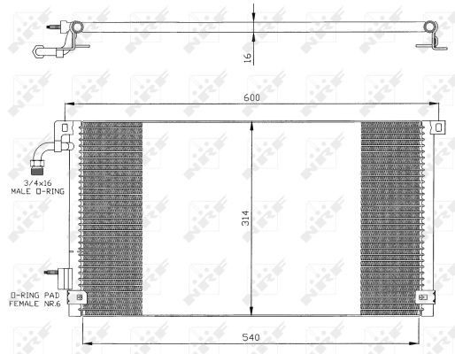 Radiador de aparelho de ar condicionado Citroen Saxo  S0, S1