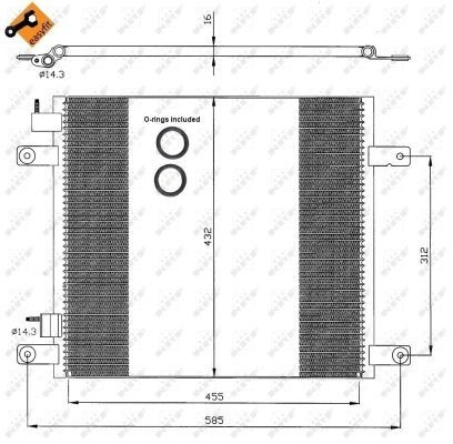 Radiador de aparelho de ar condicionado NRF 35364 preço, a partir de 155,35 USD