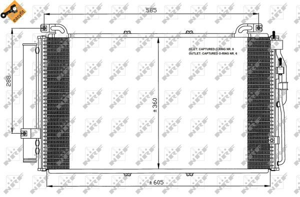 Radiador de aparelho de ar condicionado NRF 35477 preço, a partir de 108,96 USD