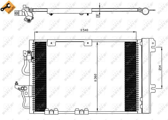 35554 NRF Radiador de aparelho de ar condicionado