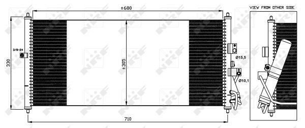 35563 NRF Radiador de aparelho de ar condicionado