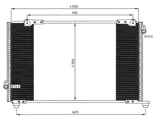 Radiador de aparelho de ar condicionado para Honda Accord VI CG