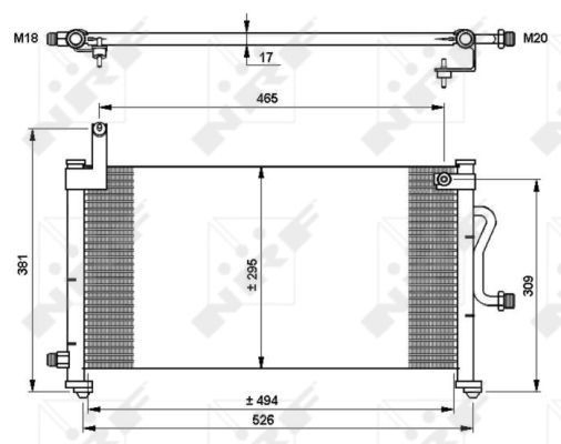 35765 NRF Radiador de aparelho de ar condicionado