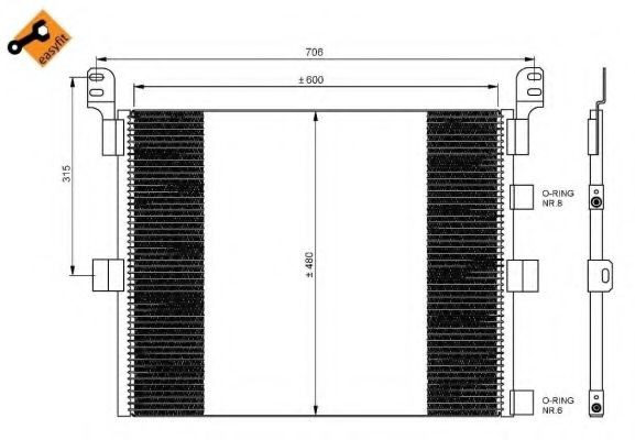 Radiador de aparelho de ar condicionado NRF 35788 preço, a partir de 116,36 USD