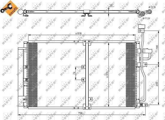 35797 NRF Radiador de aparelho de ar condicionado