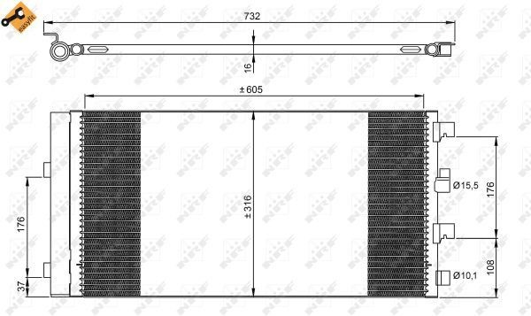 35969 NRF Radiador de aparelho de ar condicionado