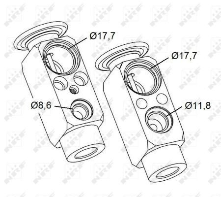 A0038307384 Mercedes Válvula TRV de aparelho de ar condicionado