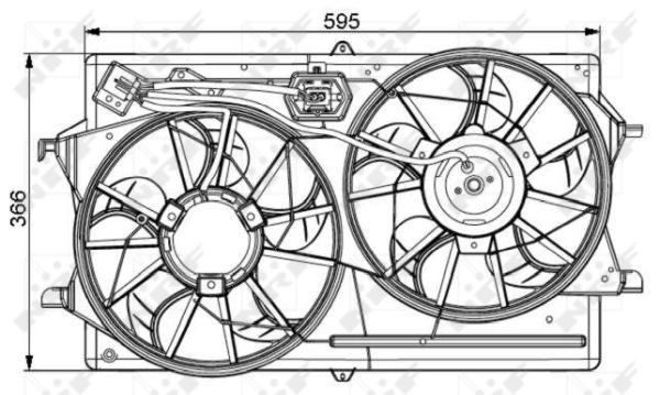 Ventilador elétrico de esfriamento montado (motor + roda de aletas) Ford Focus preço, a partir de 62,59 USD