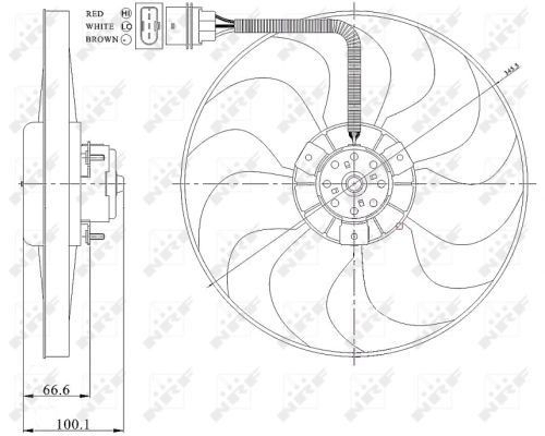 Ventilador elétrico de esfriamento montado (motor + roda de aletas) NRF 47204 preço, a partir de 63,87 USD