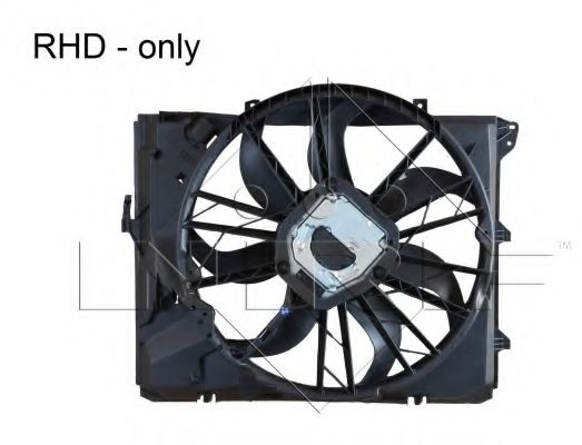 Compre 47586 NRF Difusor do radiador de esfriamento, montado com motor e roda de aletas