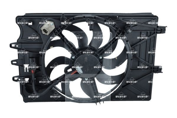 Compre 47594 NRF Difusor do radiador de esfriamento, montado com motor e roda de aletas