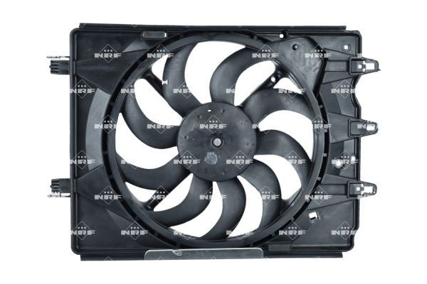 47596 NRF Difusor do radiador de esfriamento, montado com motor e roda de aletas