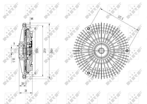 Acoplamento viscoso de ventilador de esfriamento Opel Frontera A 5MWL4