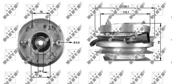  Acoplamento viscoso de ventilador de esfriamento Iveco Daily I-II сaixa (1978 - 1999) I-II
