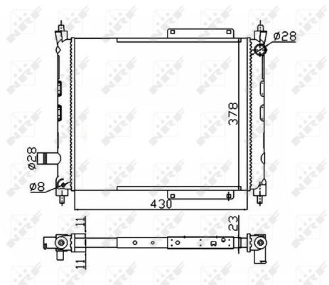 Radiador de esfriamento de motor para Rover 25  RF