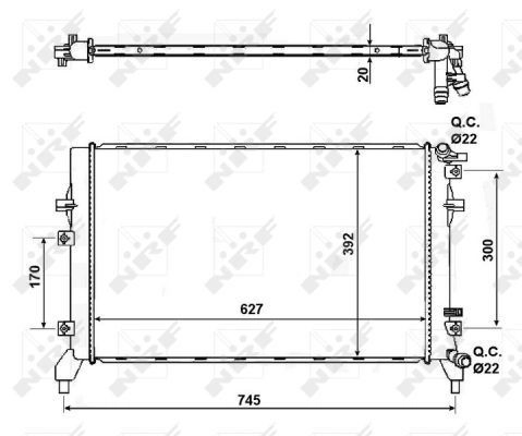 50148 NRF Radiador de esfriamento de motor