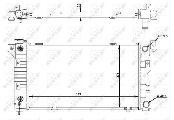 50238 NRF Radiador de esfriamento de motor