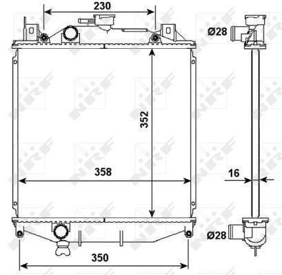 Radiador de esfriamento de motor 1770080E00 Subaru