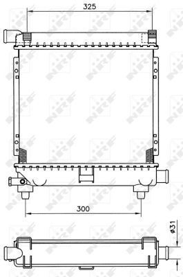 Radiador de esfriamento de motor para Mercedes C 190 W201