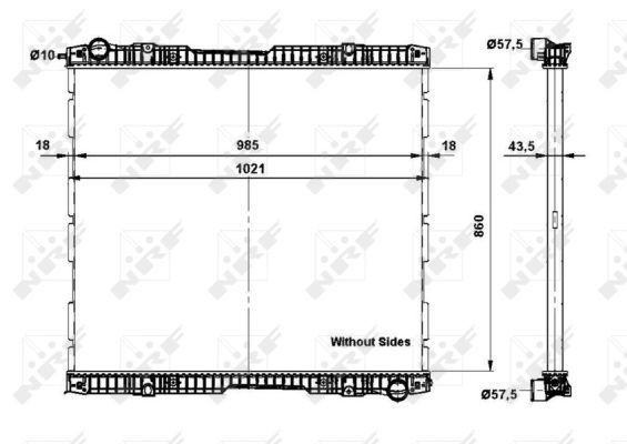 509739 NRF Radiador de esfriamento de motor