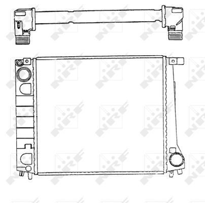 Radiador de esfriamento de motor para BMW 5  E28