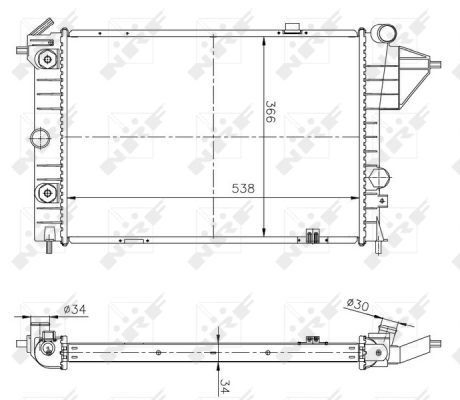 513508A NRF Radiador de esfriamento de motor