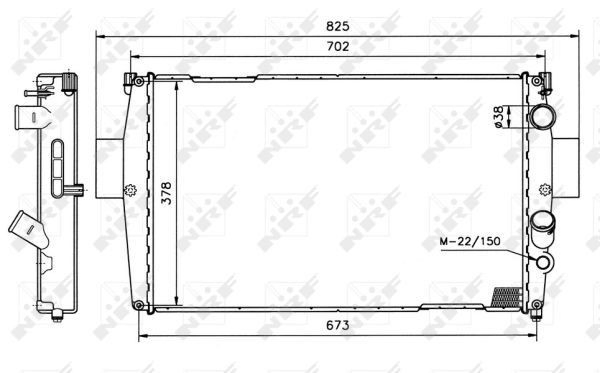 51538 NRF Radiador de esfriamento de motor