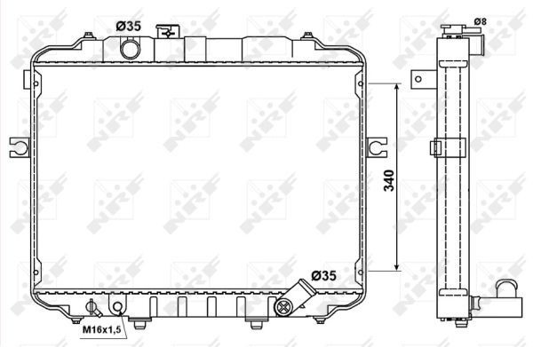 ADG09893C Blue Print Radiador de esfriamento de motor
