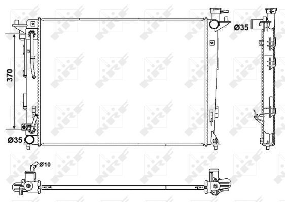 Compre 53051 NRF Radiador de esfriamento de motor
