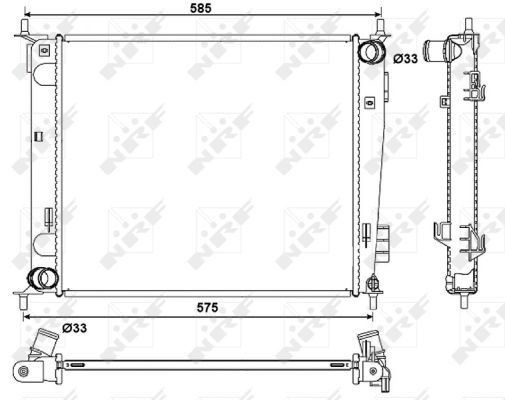 Radiador de esfriamento de motor KIA Soul I AM