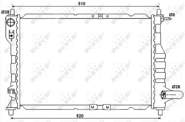 Radiador de esfriamento de motor Chevrolet Spark (Matiz)  M200, M250