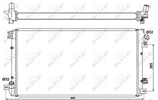 7701066109 Nissan/Infiniti Radiador de esfriamento de motor