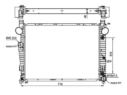 53103 NRF Radiador de esfriamento de motor