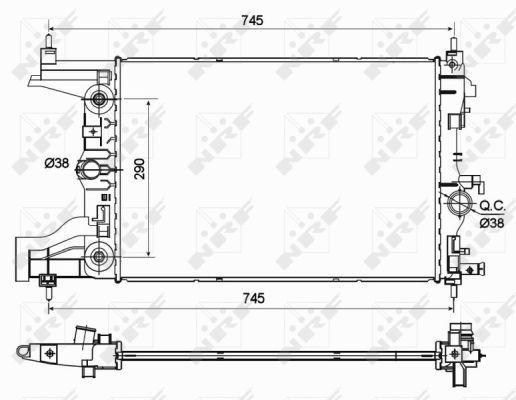 53122 NRF Radiador de esfriamento de motor