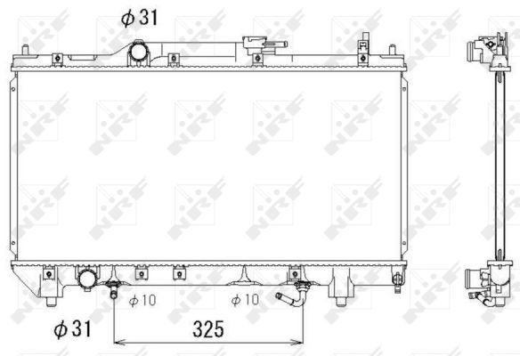 53278 NRF Radiador de esfriamento de motor