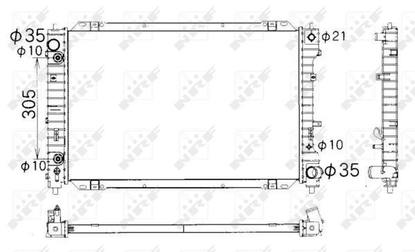Radiador de esfriamento de motor Ford Maverick II 1N2