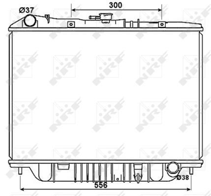 Radiador de esfriamento de motor 53517 NRF