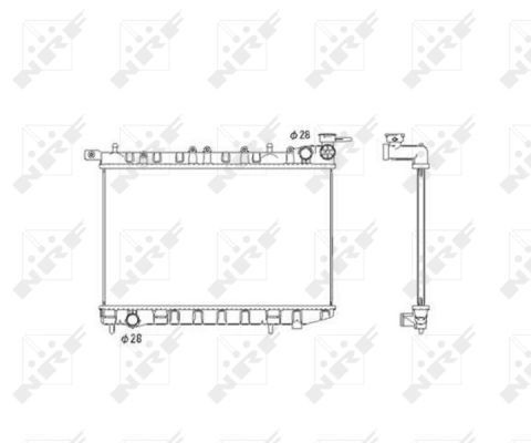 Radiador de esfriamento de motor para Nissan Sunny III N14