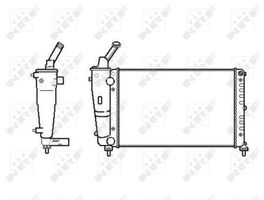 53620 NRF Radiador de esfriamento de motor
