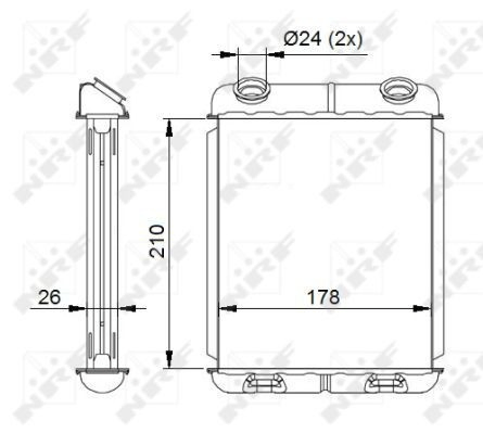  Radiador de forno (de aquecedor) Renault Laguna II hatchback (BG0, BG1) (2001 - 2007) II