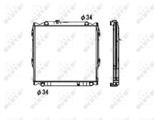 Radiador de esfriamento de motor para Toyota Land Cruiser 90 J9