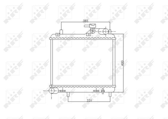 53745 NRF Radiador de esfriamento de motor