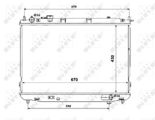 53847 NRF Radiador de esfriamento de motor
