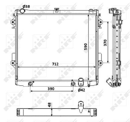 Radiador de esfriamento de motor para Toyota Land Cruiser  J200