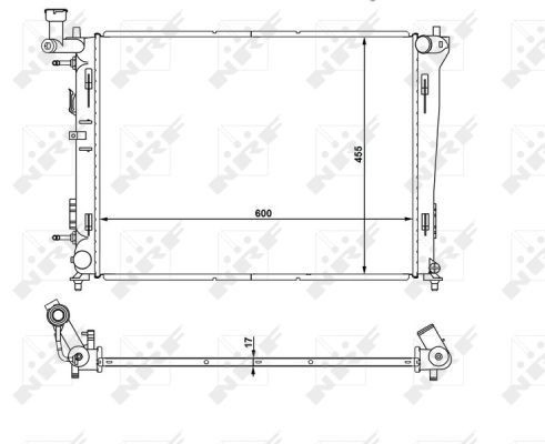 53931 NRF Radiador de esfriamento de motor